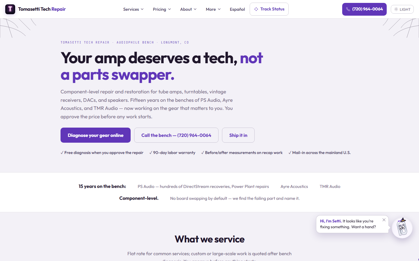The audio repair knowledge base, one documented fix per entry